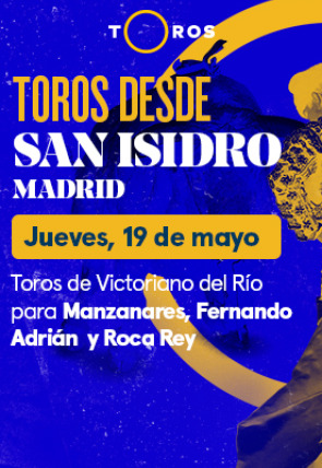 Toros de Victoriano del Río para Manzanares, Fernando Adrián (confirmación) y Roca Rey (19/05/2022)