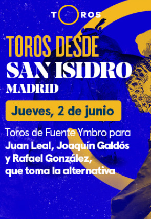 Toros de Fuente Ymbro para J.Leal, J. Galdós y Rafael González, que toma la alternativa (02/06/2022)