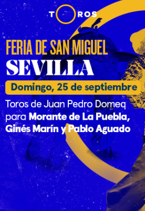 Toros de Juan Pedro Domeq para Morante de La Puebla, Ginés Marín y Pablo Aguado (25/09/2022)