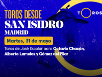 Feria de San Isidro(T2022) - Toros de José Escolar para Octavio Chacón, Alberto Lamelas y Gómez del Pilar (31/05/2022)
