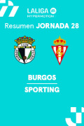 Resúmenes LaLiga HyperMotion (Jornada 28) - Burgos - Sporting
